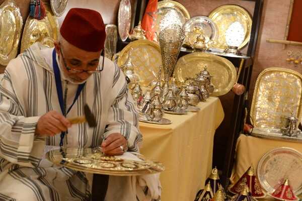 Traditional Brass and Copper Artistry in Fes, Morocco