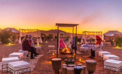 Luxury desert camp in the Sahara