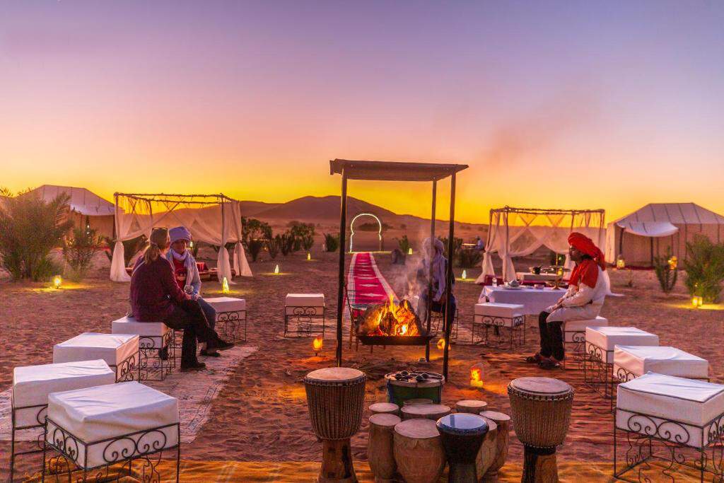 Luxury desert camp in the Sahara